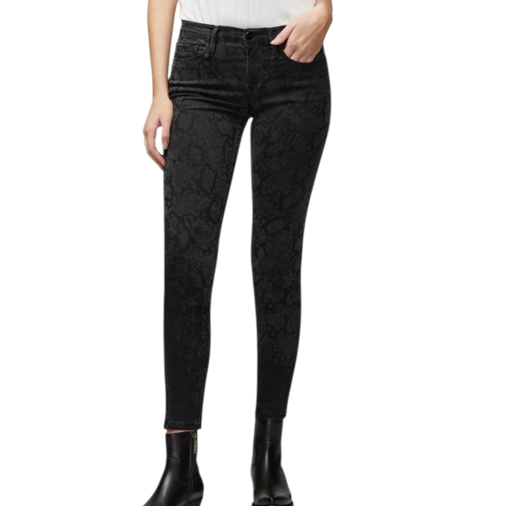 Frame Le Skinny de Jeanne Tonal Python Jeans Slim Fit 28